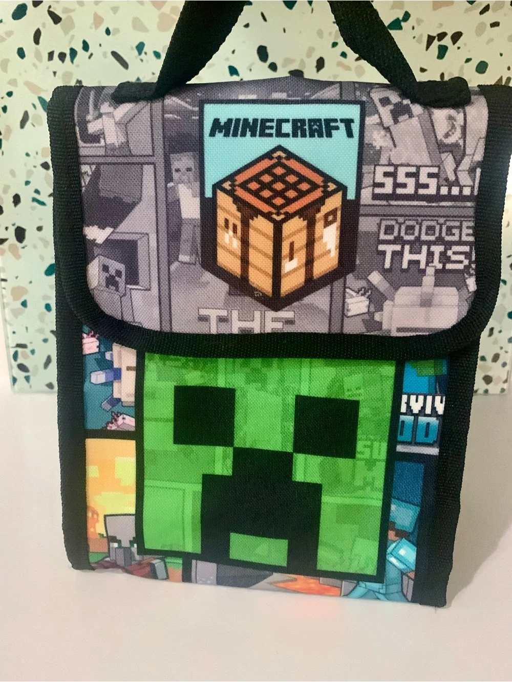 MINECRAFT Velcro Lunch Bag Pouch NWOT  3 for $15